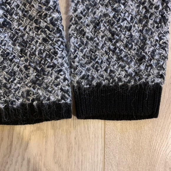 NWOT Rachel Roy Black and White Knit Cotton Mohair Blend Sweater Size XL - Picture 6 of 6